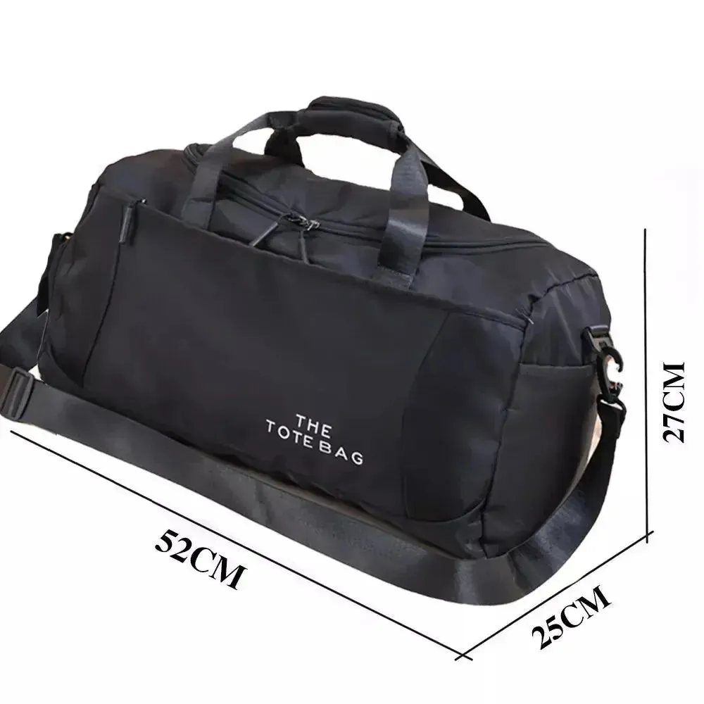 Large Black Gym Tote Duffle Bag