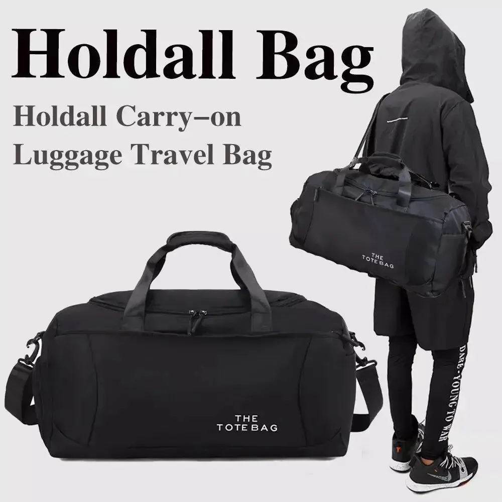 Large Black Gym Tote Duffle Bag