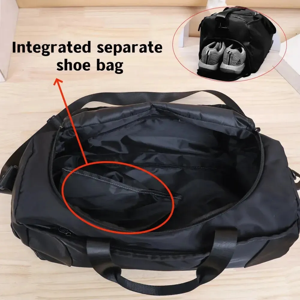 Large Black Gym Tote Duffle Bag