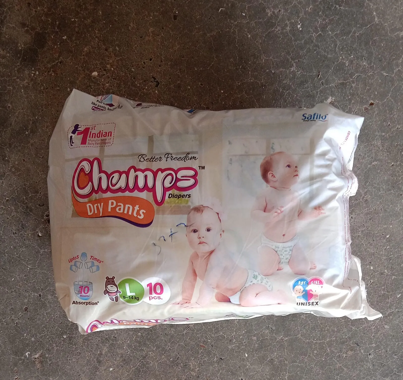 Large Champs Dry Pants Style Diaper - Large (10 pcs) Best for Travel  Absorption, Champs Baby Diapers, Champs Soft and Dry Baby Diaper Pants (L,10 Pcs )