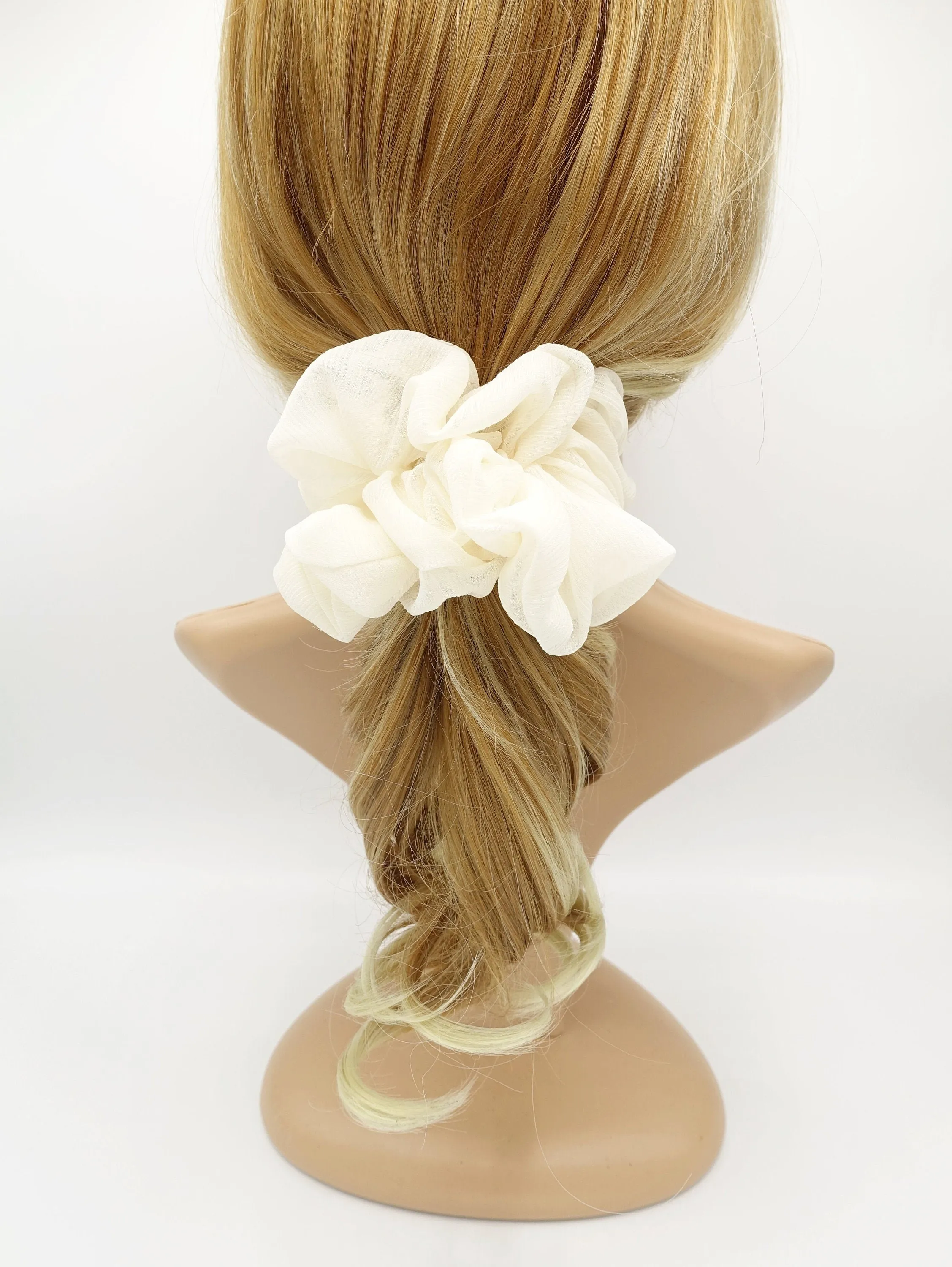 large chiffon voluminous scrunchies women hair elastic accessory