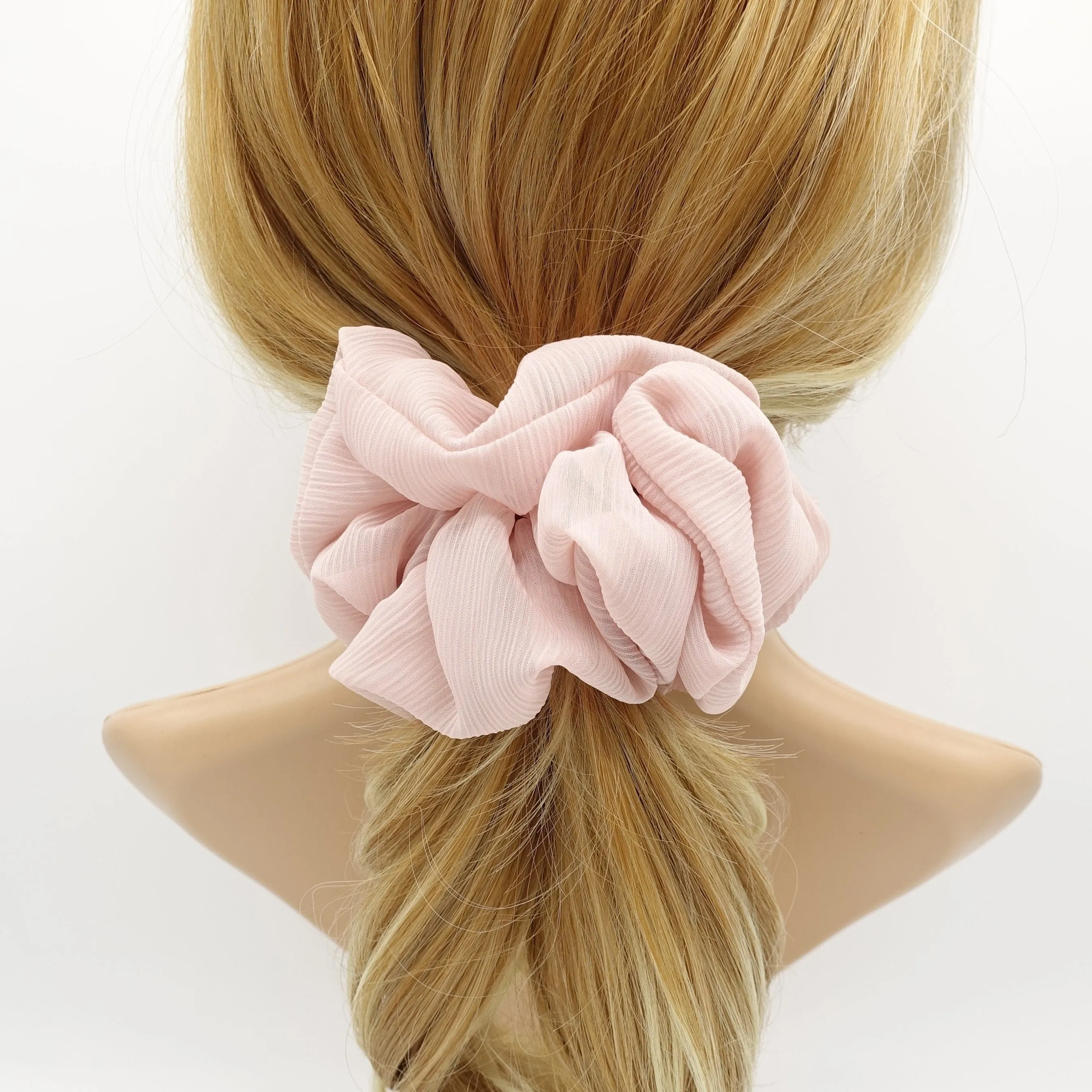 large chiffon voluminous scrunchies women hair elastic accessory