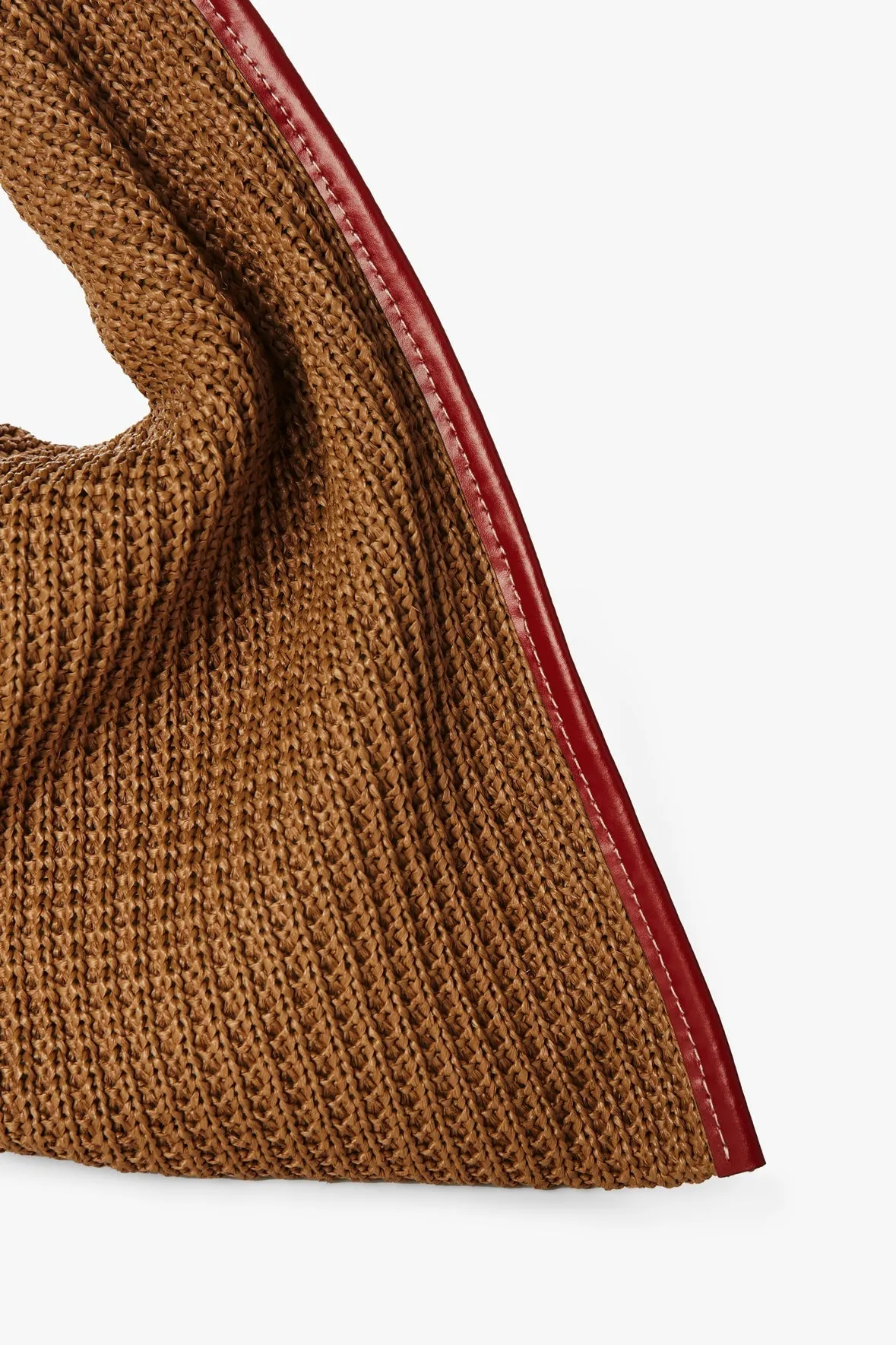 LARGE JETSON RAFFIA TOTE | TAN SCARLET