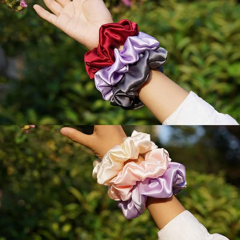 Large Silk Scrunchies - custom and wholesale