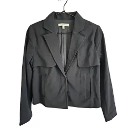 Lark & Ro Womens Sz XS 2 Button Moto Style Blazer Black