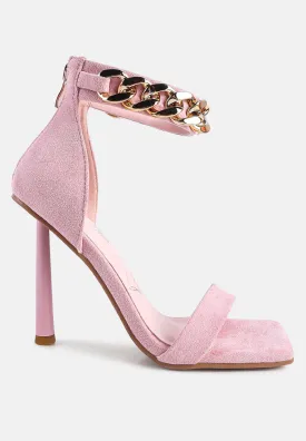 Last Sip Micro Suede High Heel Sandals