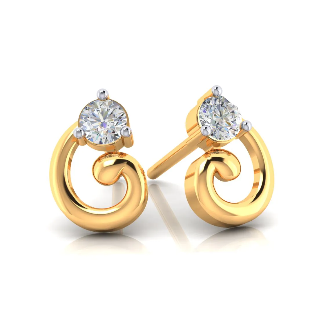 Latest Design 18k Gold & Diamond Earrings