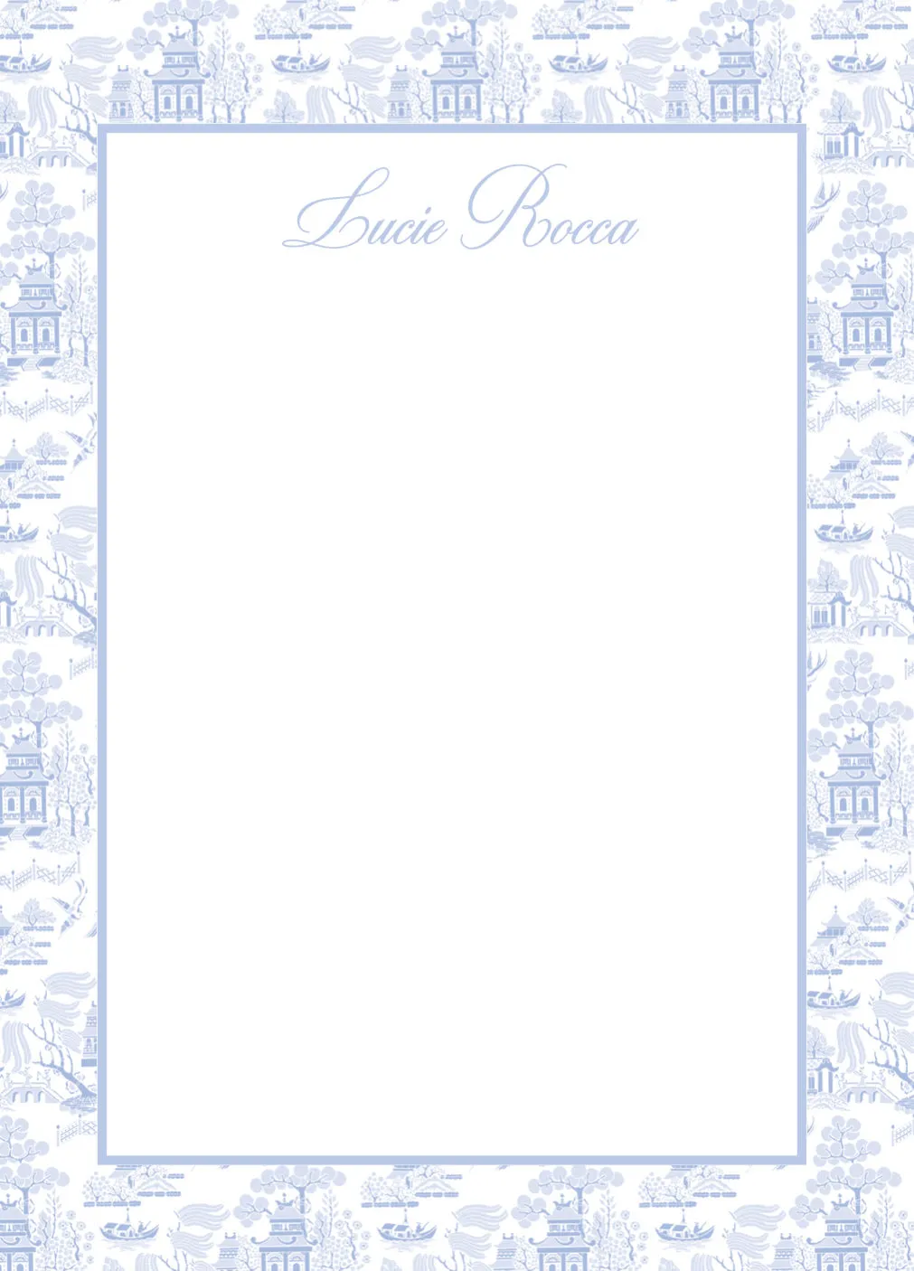 Lavender Toile Notepad