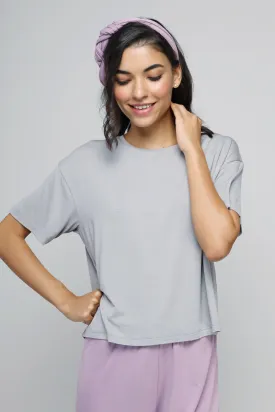 Lazy Grey Crop Top