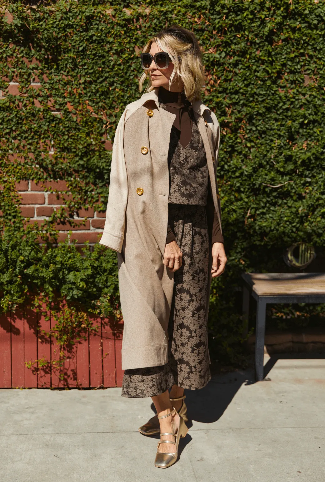 Le Contrast Trench MIDI - Latte