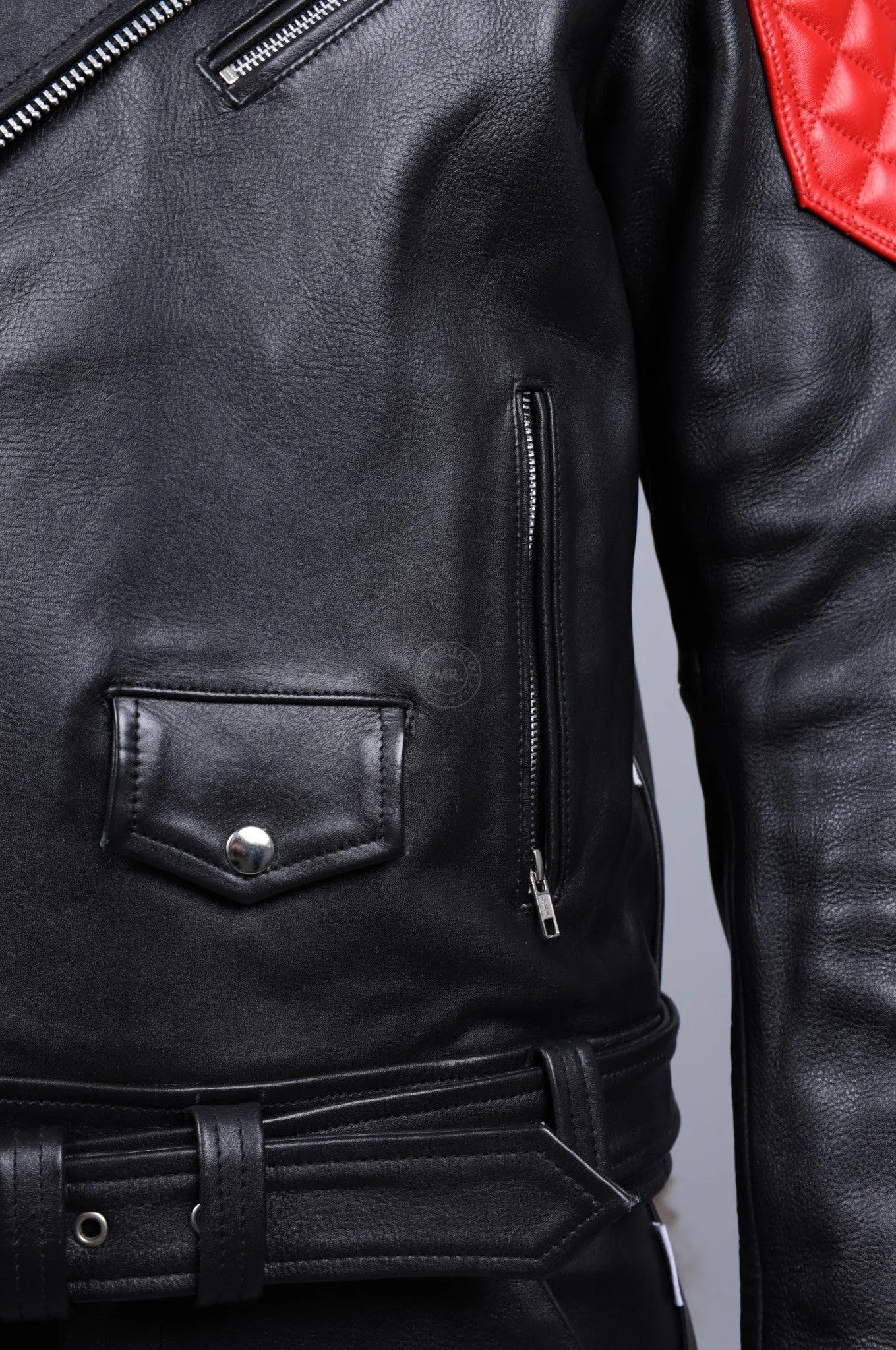 Leather Brando Jacket - Red Padding