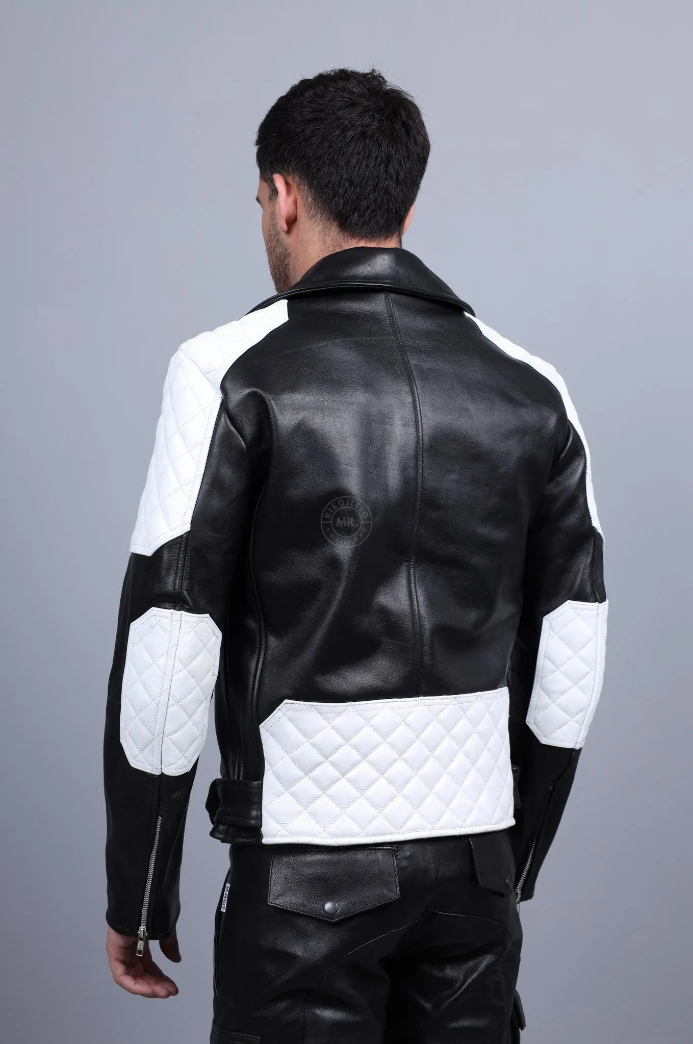 Leather Brando Jacket - White Padding