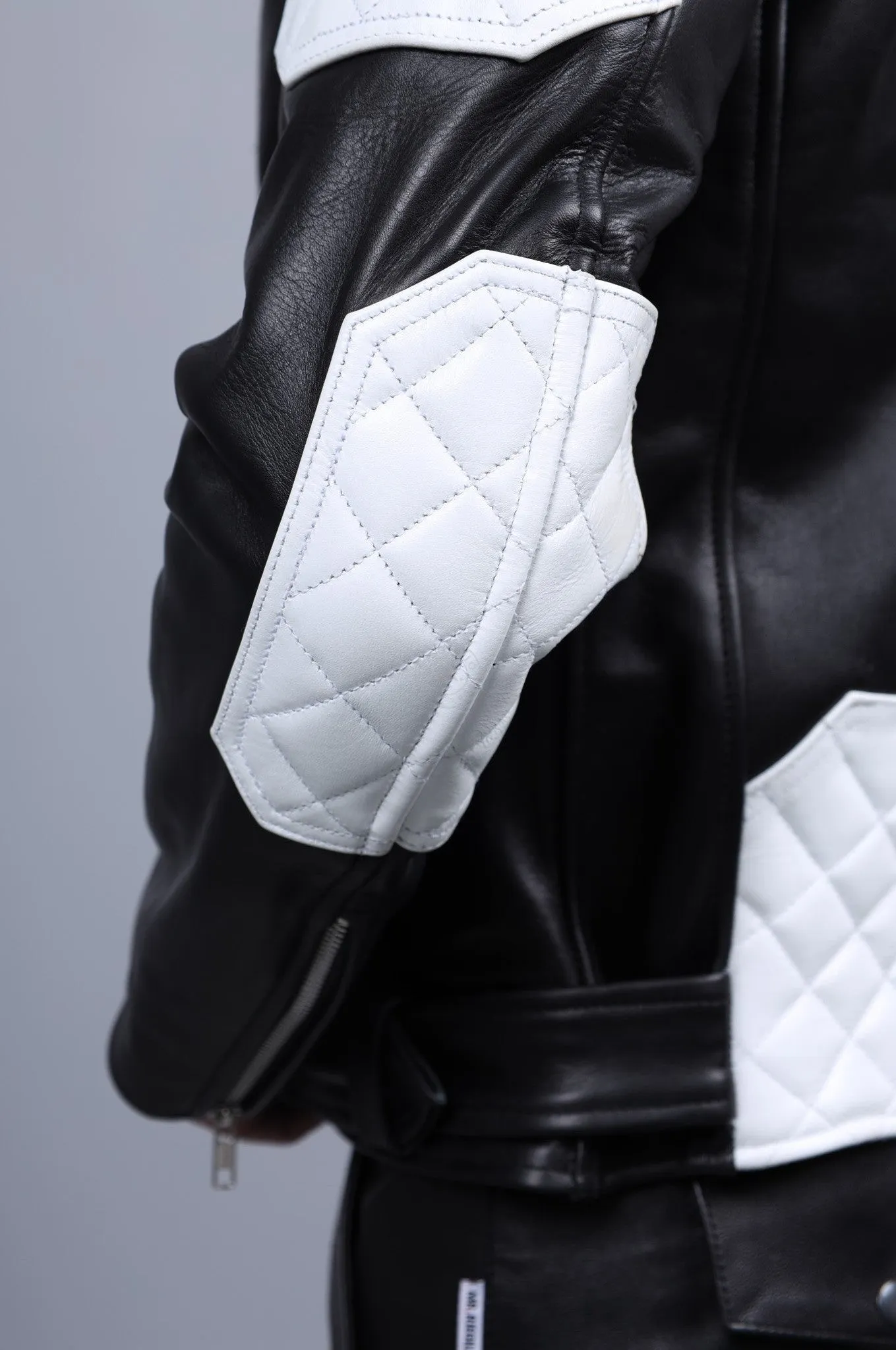 Leather Brando Jacket - White Padding