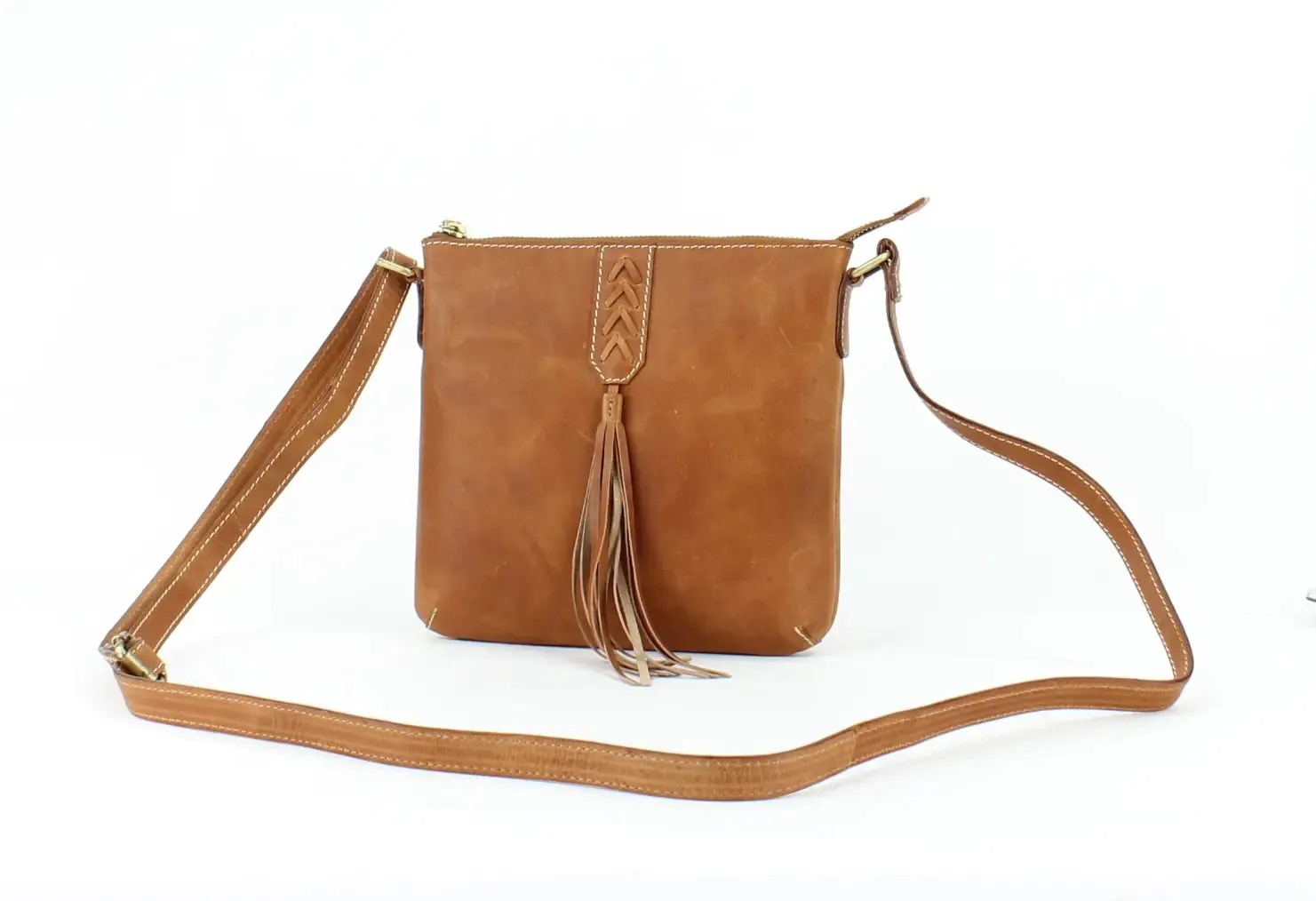 Leather Fringe Crossbody