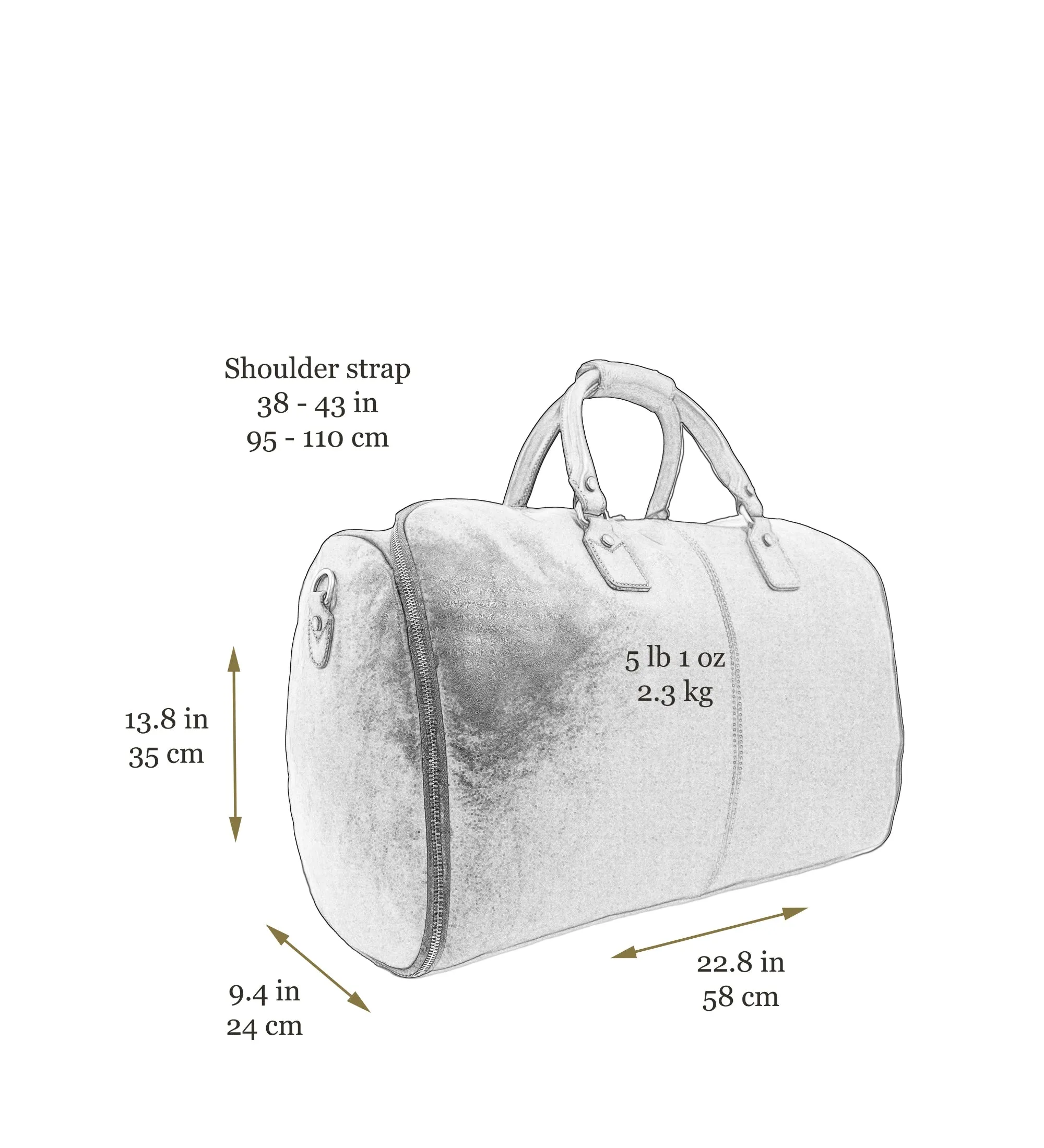 Leather Garment Bag Duffel Bag - Paradise Lost