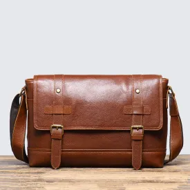 Leather Messenger Bag Full Grain Leather Shoulder Bag