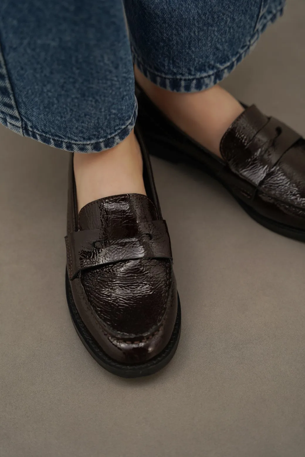 LEATHER PENNY LOAFERS