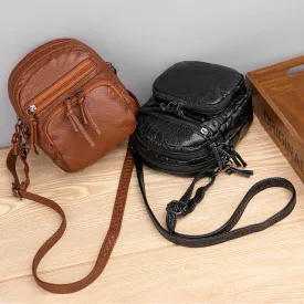 leather quality fashion large-capacity mini shoulder bag