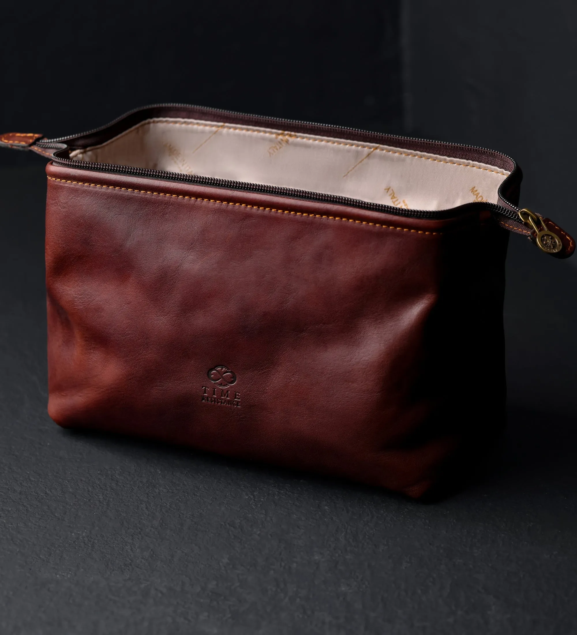 Leather Toiletry Bag for Women - Four Past Midnight