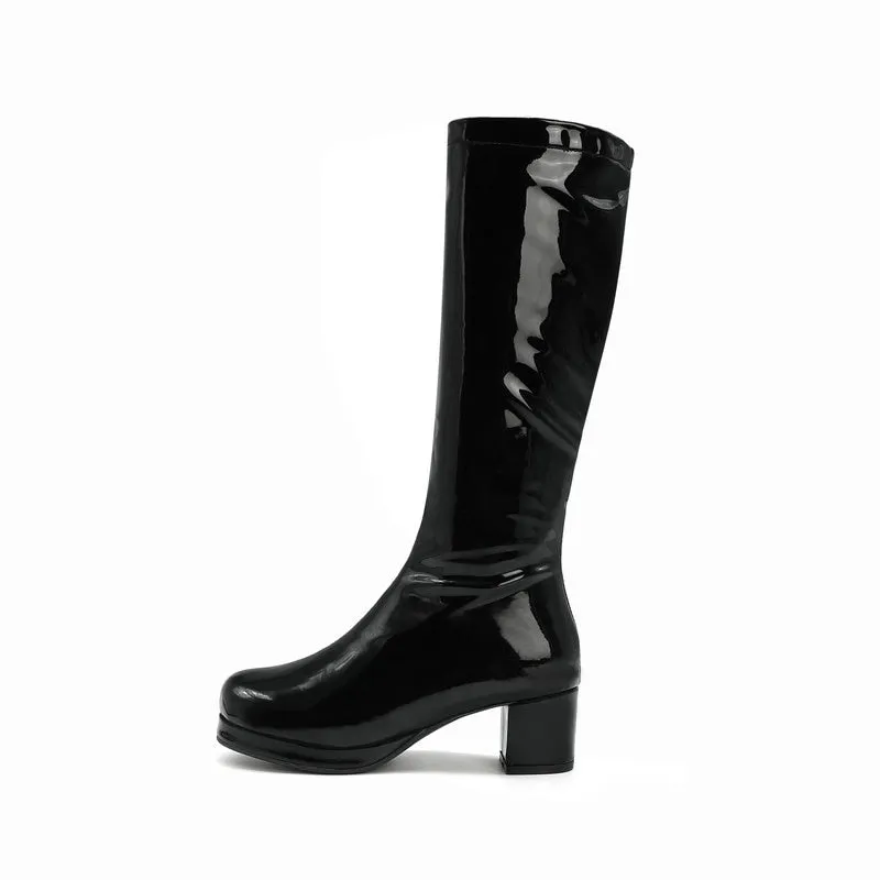 Leather Waterproof Knee High Boots 5-10.5