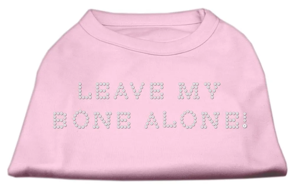 Leave My Bone Alone! Rhinestone Shirts Light Pink S (10)