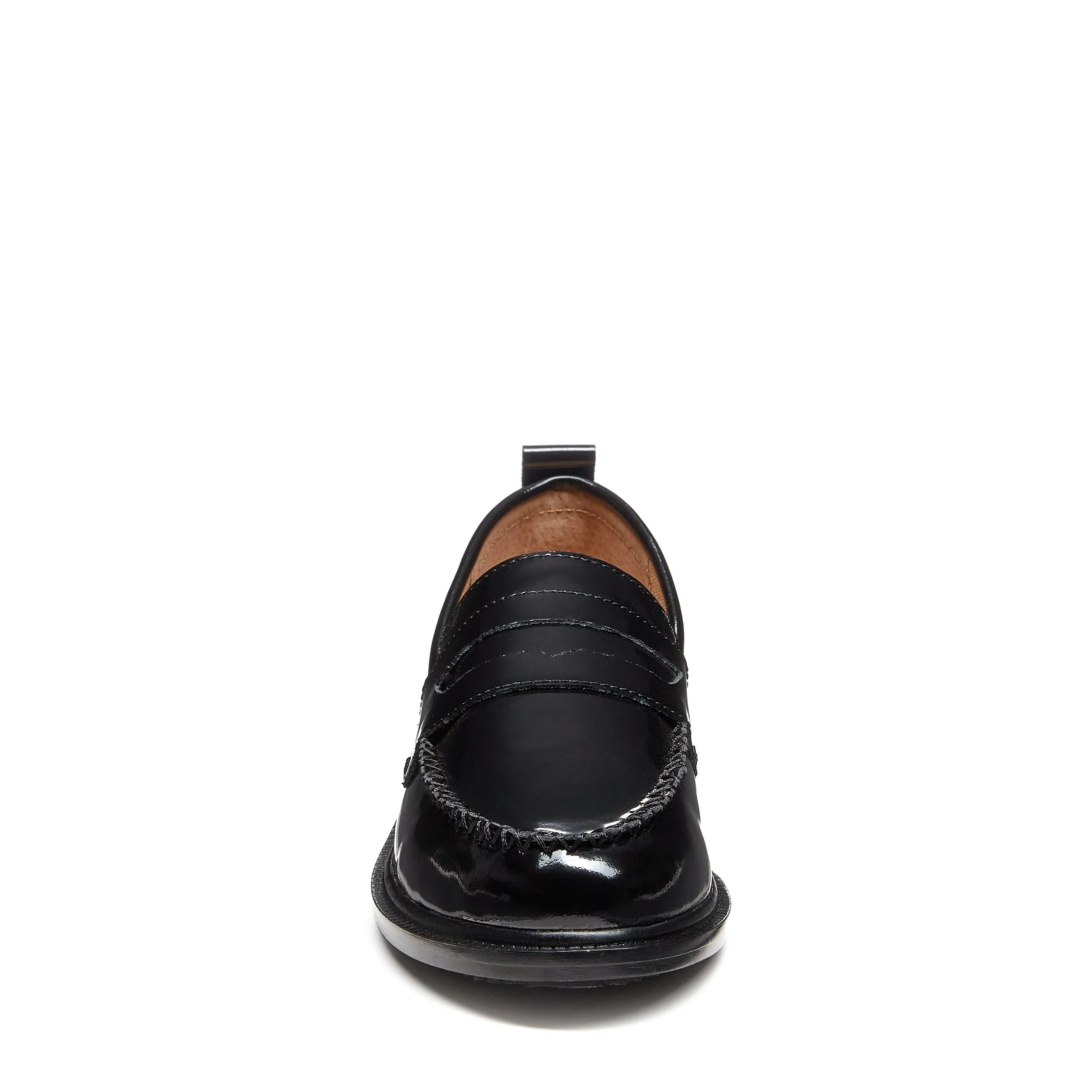 Lens All Black Leather Wide Width Loafers