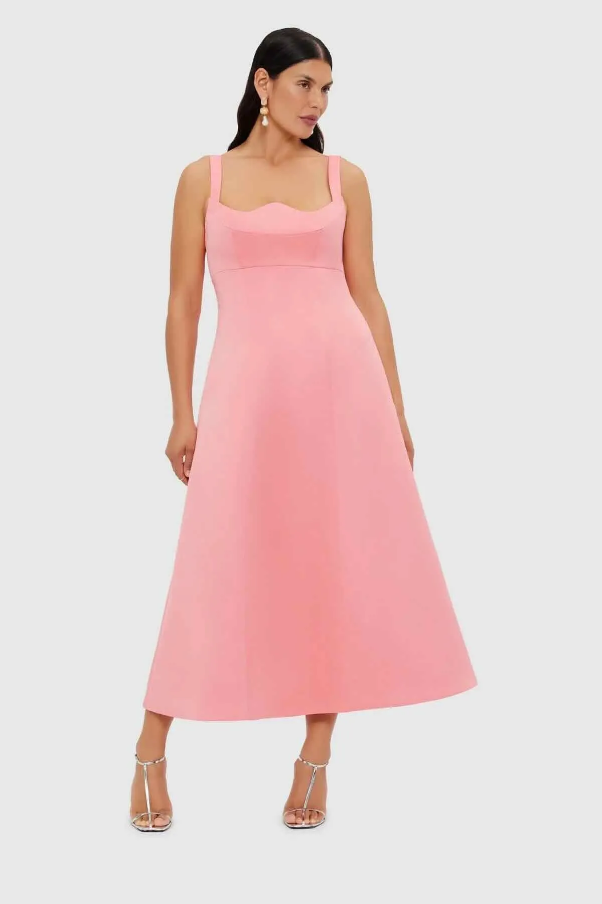 Leo Lin Odette Midi Dress - Strawberry Pink