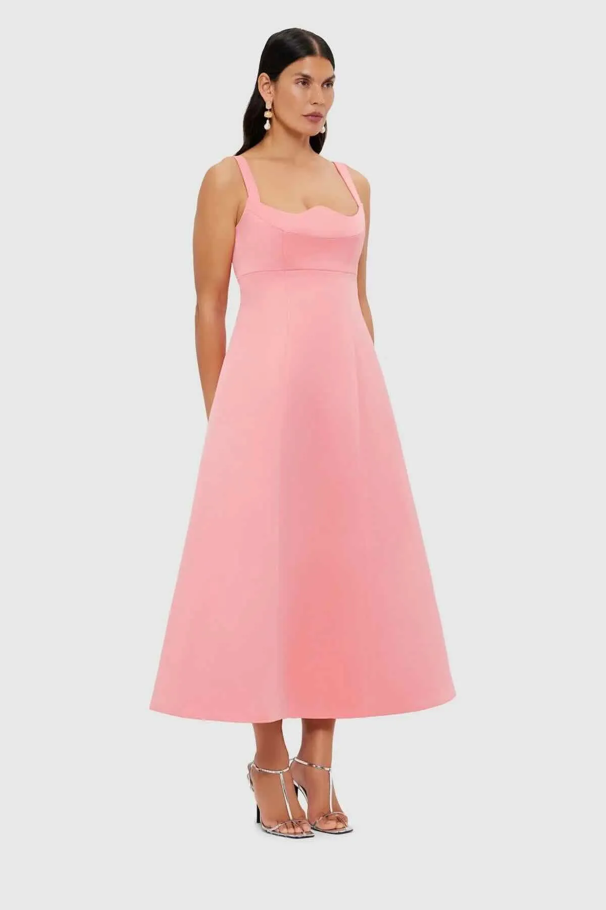 Leo Lin Odette Midi Dress - Strawberry Pink