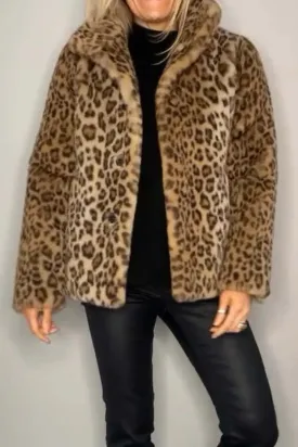 Leopard Faux Fur Coat