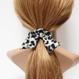 leopard print bow knot scrunchies animal print pattern hair elastic scrunchies woman hair accessory