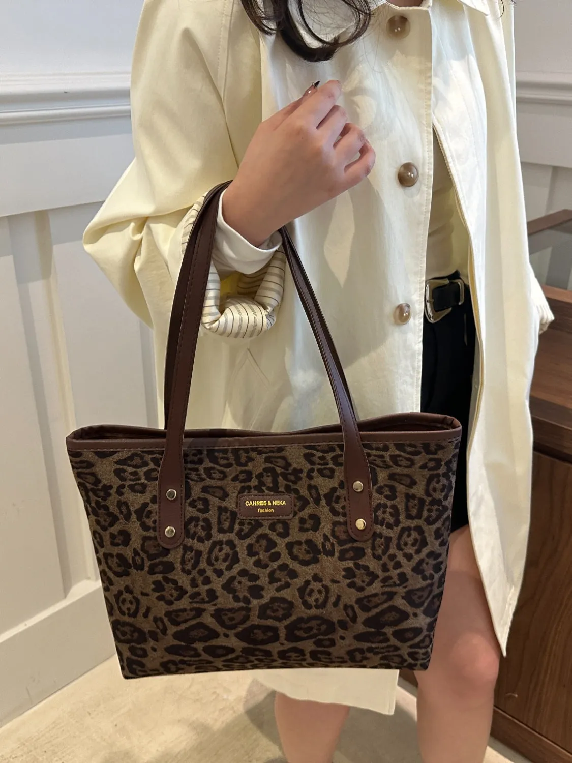 Leopard Print Tote Bag