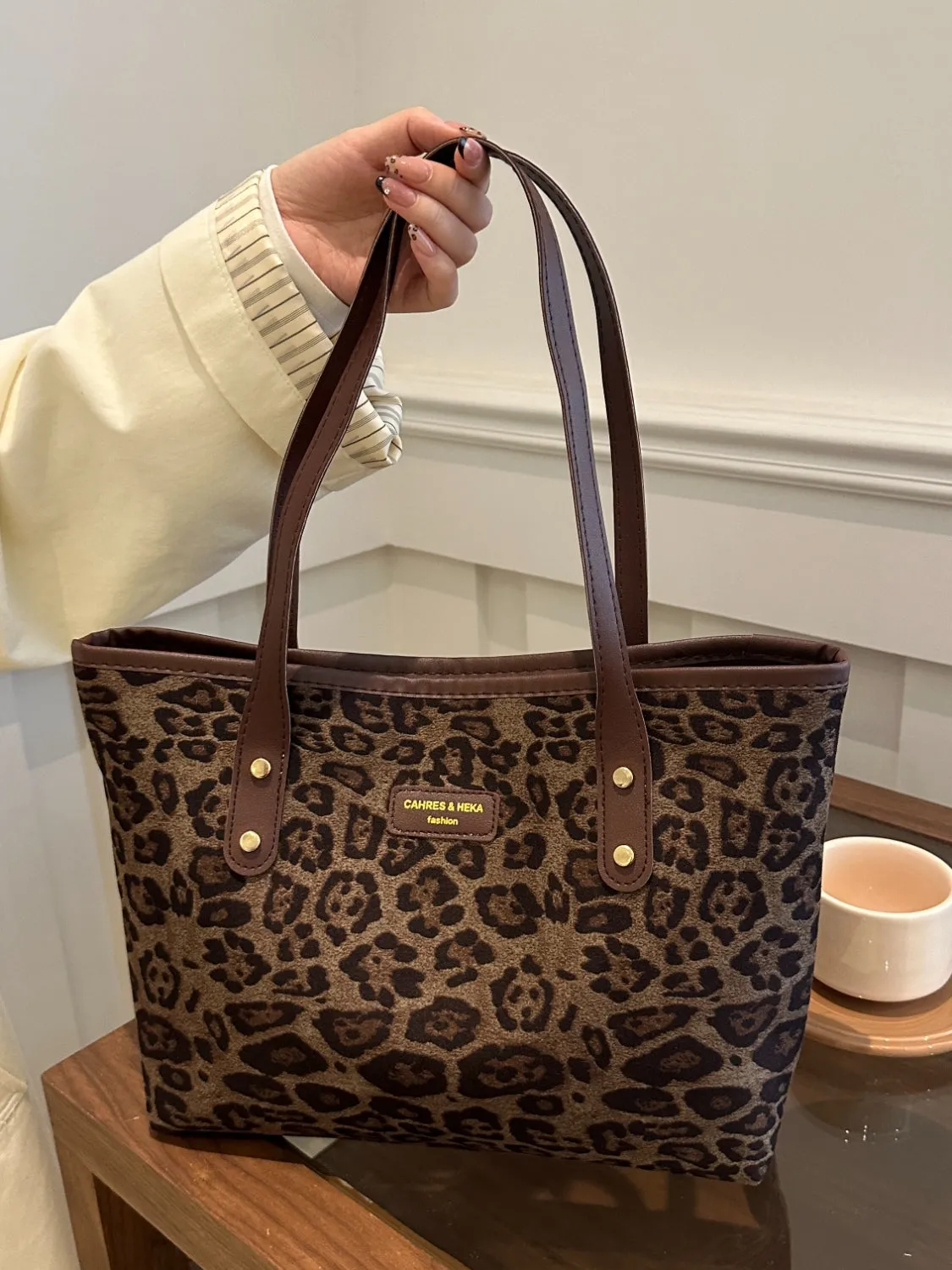 Leopard Print Tote Bag