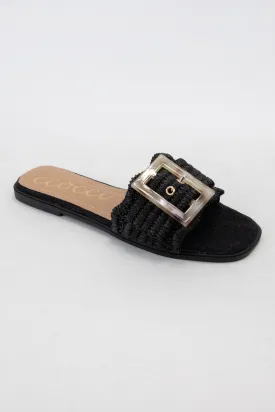 Leslie Slide Sandal // black