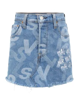 Levis Upcycling Skirt Wavvyboi Design, blue