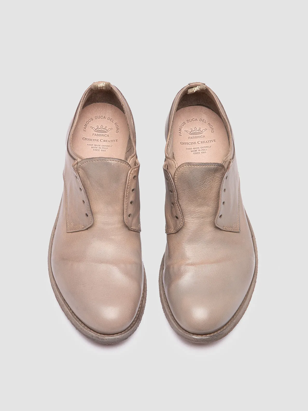 LEXIKON 501 - Ivory Leather derby Shoes