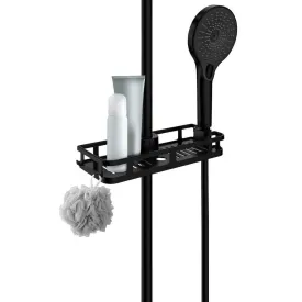 Liberta Shower Shelf for Shower Rod Matte Black