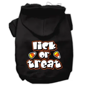 Lick Or Treat Screen Print Pet Hoodies Black Xxxl(20)