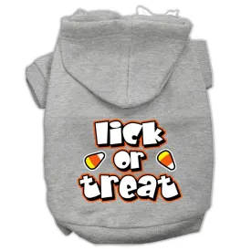 Lick Or Treat Screen Print Pet Hoodies Grey Xl (16)