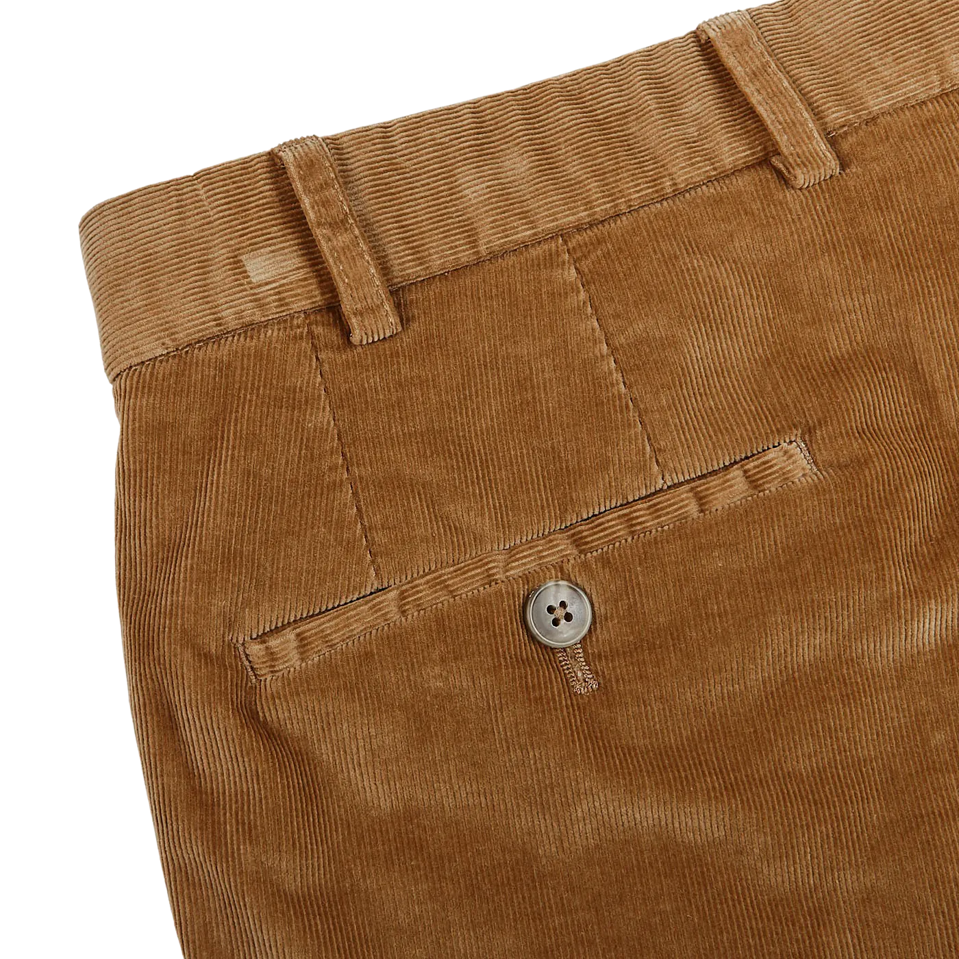 Light Brown Cotton Corduroy Regular Fit Chinos