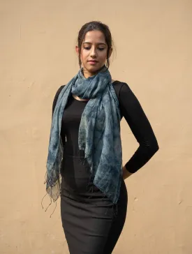 Light Chanderi Silk Tie & Dye Stole