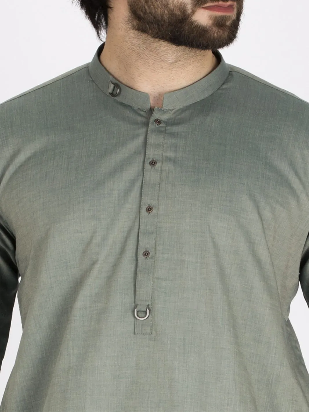 Light Green Cotton Kurta - AL-K-800