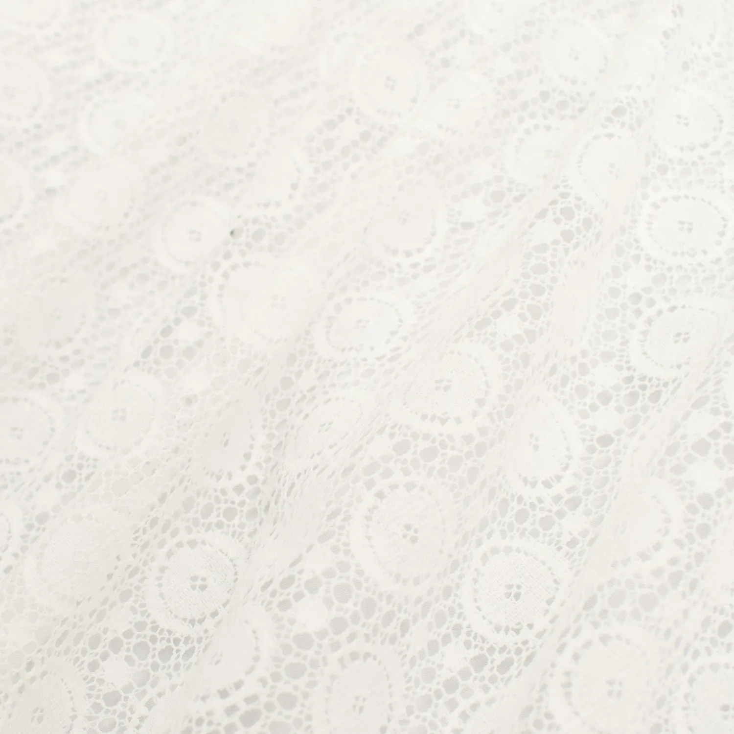 Light Weight White Hollow Circle Lace