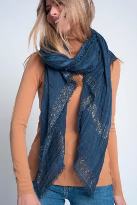 Lightweight Soft Blue Scarf