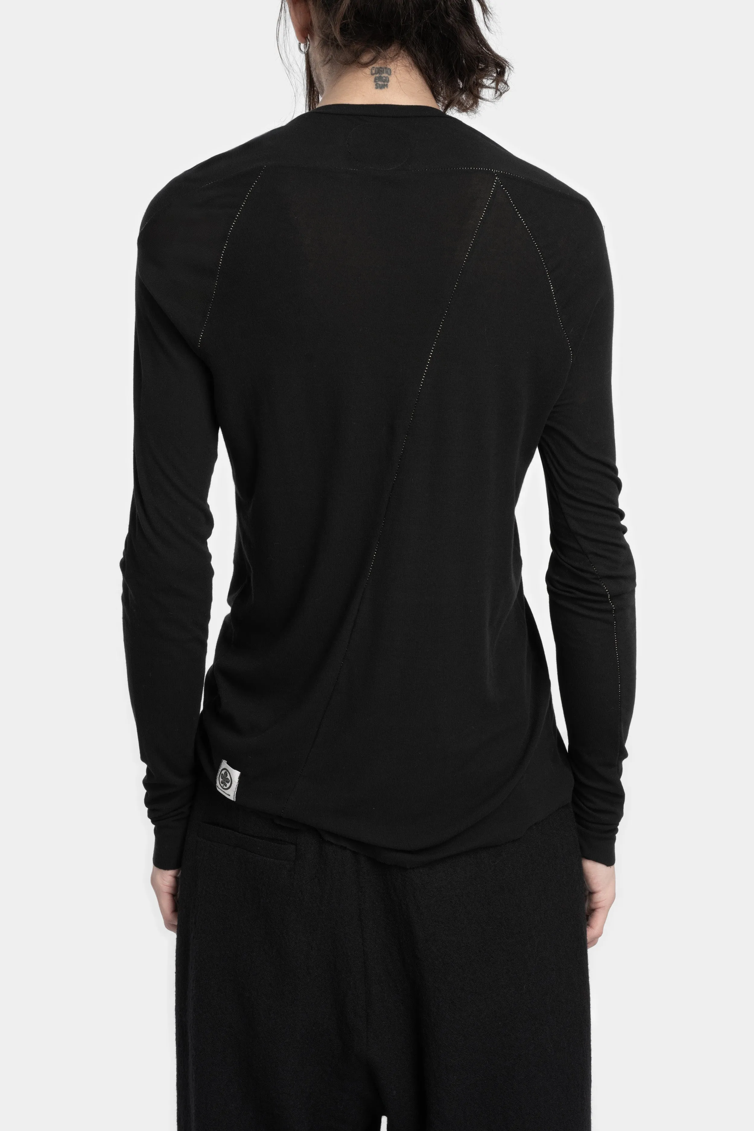 Lightweight wool / silk ls henley T-Shirt