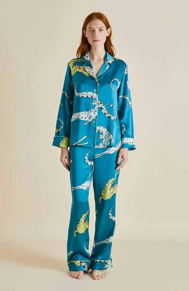 Lila Regal Silk Pajama Set