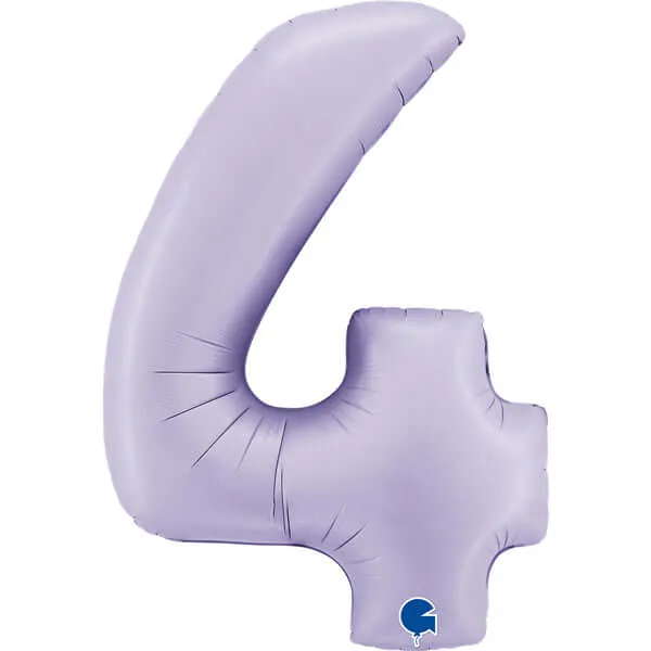 Lilac 4 Large Shape Number Balloon