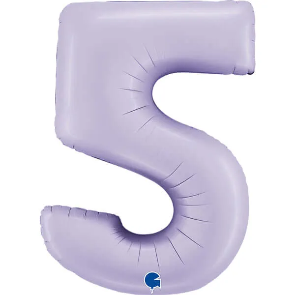 Lilac 5 Large Shape Number Balloon