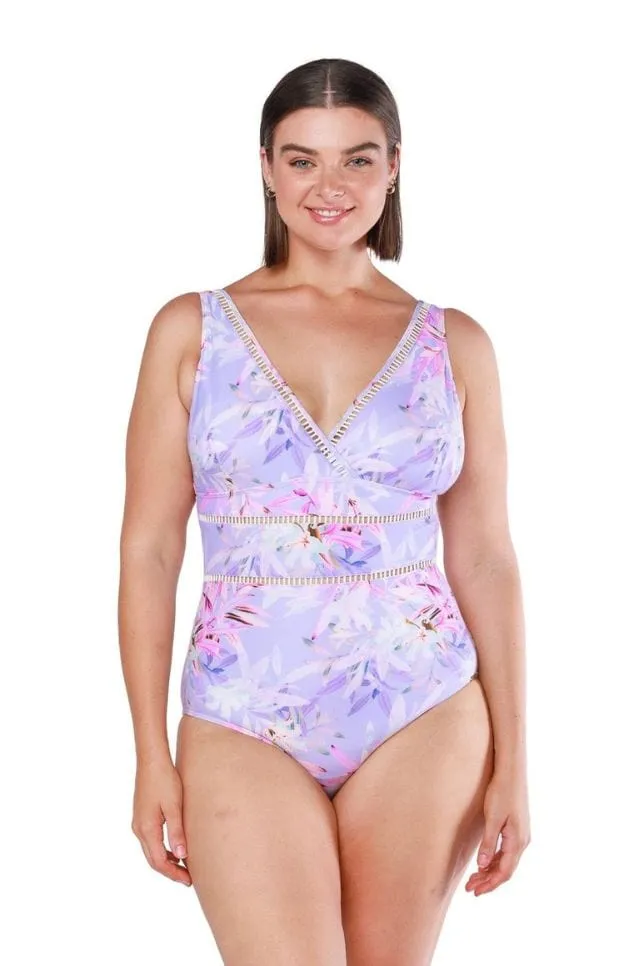 Lilac Florence V Neck One Piece