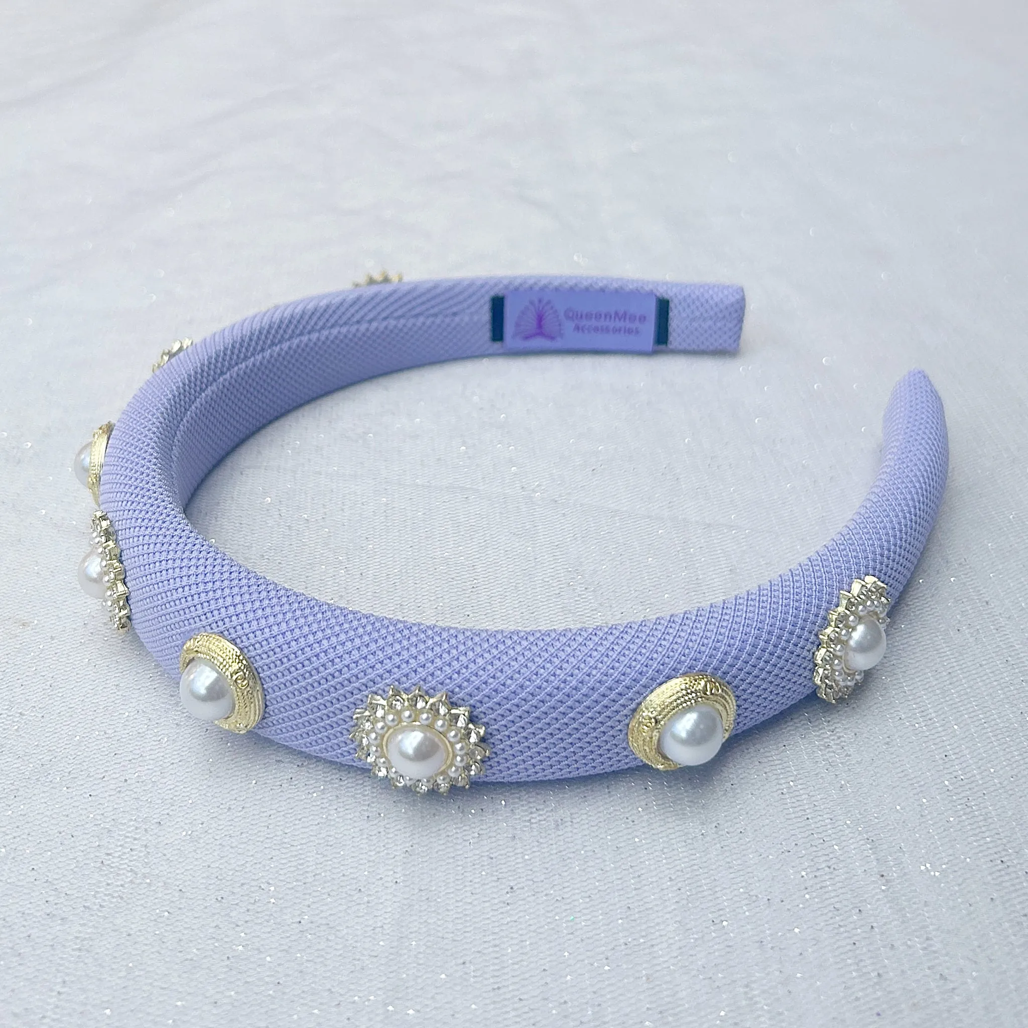 Lilac Headband with Pearls Lilac Pearl Headband