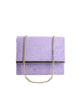 Lilac Textured Clutch